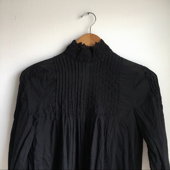 H&M Tops - Western Victorian High Neck Sheer Gauze Blouse